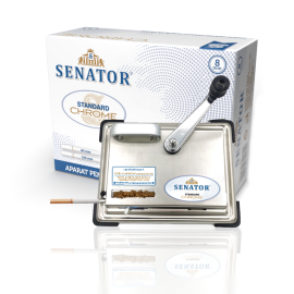 Aparat injectat tuburi tigari cu manivela - Senator Standard CHROME (8,0 mm)