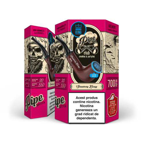Aroma KING PIPE Hipster - Strawberry Energy (700 pufuri) 20 mg