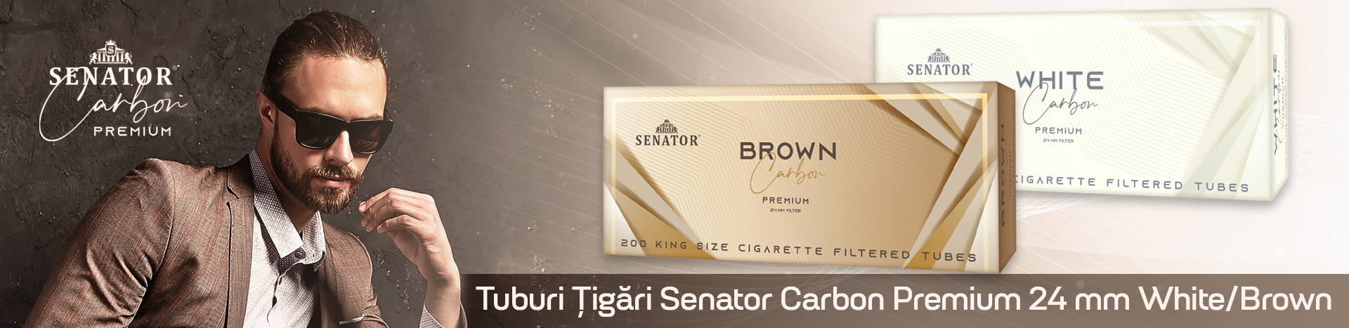 Tuburi tigari SENATOR - Carbon Premium 24 mm 