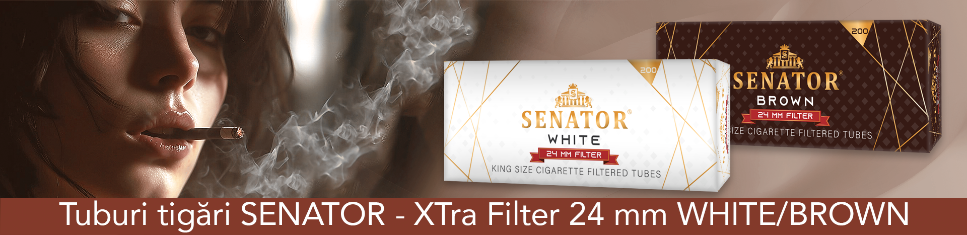 Tuburi tigari SENATOR - XTra Filter 24 mm 