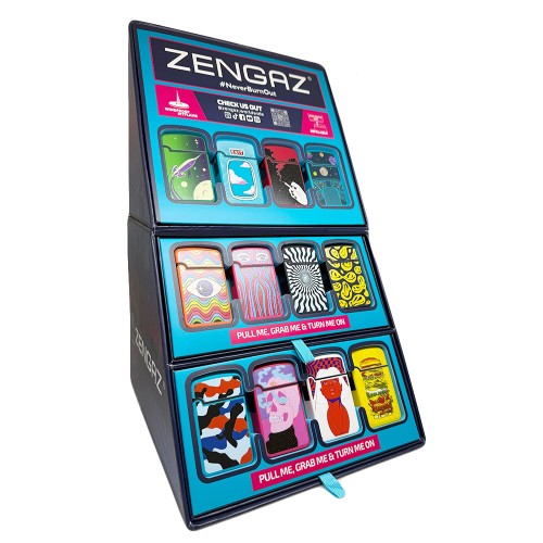 Bricheta ZENGAZ - Windproof Jetflame Mix Colour (Cube Display)