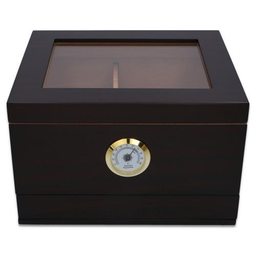 Umidor cedru - DON Dark Brown Window (26 x 22 x 16)