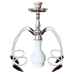 Narghilea - ElDoro Shisha - Arabian White (44 cm, patru furtunuri)