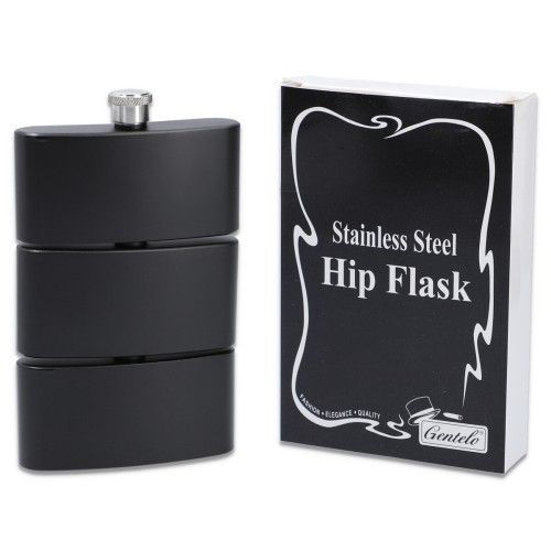 Plosca bauturi din trei piese - Hip Flask Black (3x90 ml)