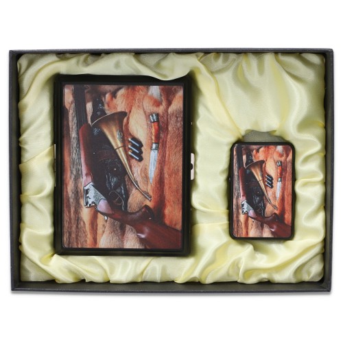 Gift Set BOX - Lighter and Cigarette Case 1018