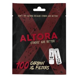 Filtre rulat Altora - XL Carbon 7x22 mm (100)