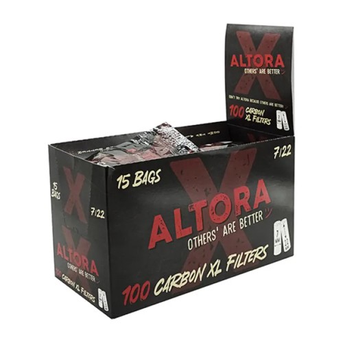 Filtre rulat Altora - XL Carbon 7x22 mm (100)