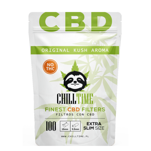 Filtre rulat cu CBD - Chilltime 5,5 mm Extra Slim KUSH Aroma (100)