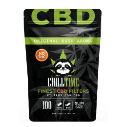 Filtre rulat cu CBD - Chilltime 6 mm Slim KUSH Aroma (100)