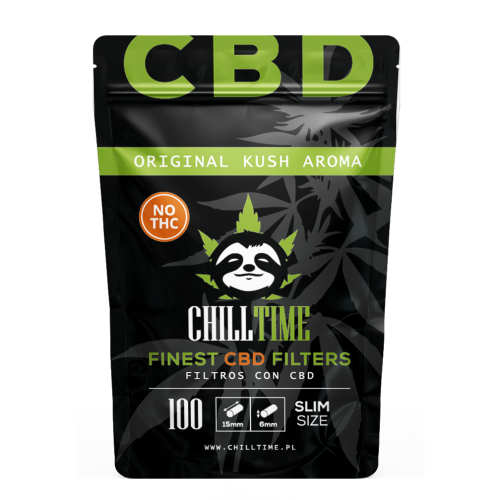 Filtre rulat cu CBD - Chilltime 6 mm Slim KUSH Aroma (100)