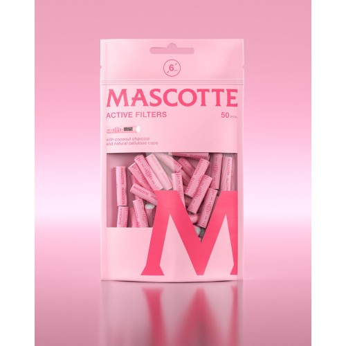 Filtre cu carbon activ Mascotte - 6 mm Slim Pink (50)
