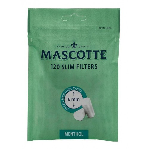 Filtre rulat Mascotte - 6 mm Slim Menthol (120)