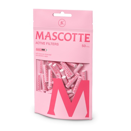 Filtre cu carbon activ Mascotte - 6 mm Slim Pink (50)