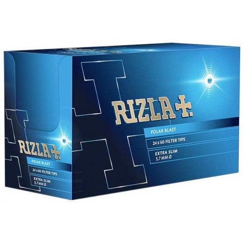Filtre rulat RIZLA - 5,7 mm Extra Slims Click Polar Blast Poppa Tips (60)