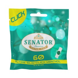 Filtre rulat Senator - 6 mm Slim CLICK Menthol (60)