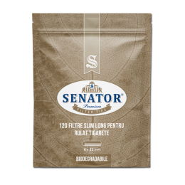 Filtre rulat Senator - 6 mm Slim Long BIO Unbleached (120)