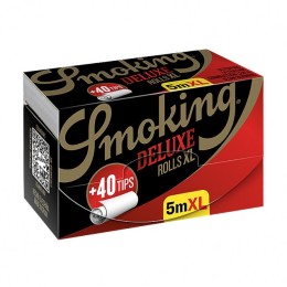 Foite rulat Smoking - Deluxe XL Rola 5m + 40 Filtre carton Foite rulat Smoking - Deluxe XL Rola 5m + 40 Filtre carton