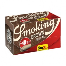 Foite rulat Smoking - Brown XL Rola 5m + 40 Filtre carton Foite rulat Smoking - Brown XL Rola 5m + 40 Filtre carton