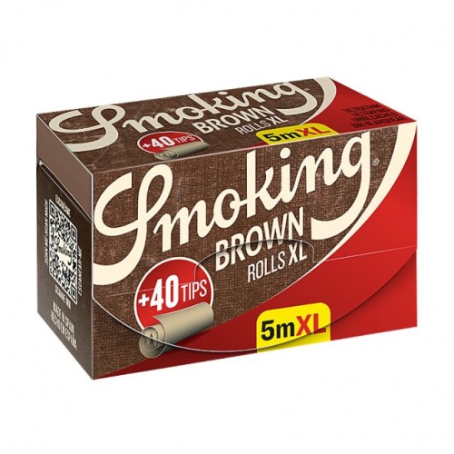 Foite rulat Smoking - Brown XL Rola 5m + 40 Filtre carton