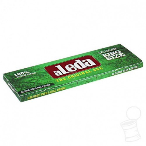 Foite rulat aLeda - Celuloza transparenta 110 mm King Size Green (40)