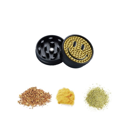 Grinder Champ - Metalic Yellow Smile 30 mm / 2 parti
