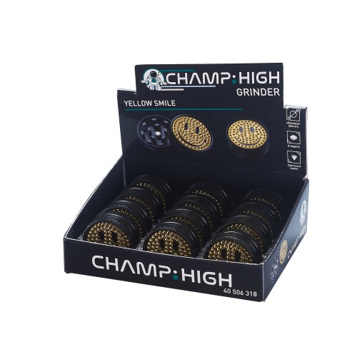 Grinder Champ - Metalic Yellow Smile 30 mm / 2 parti
