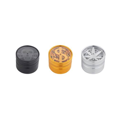 Grinder Champ - Leaf Skull Dollar 63 mm / 4 parti