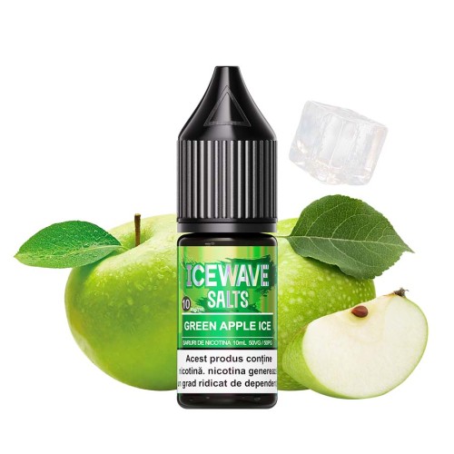 Lichid ICEWAVE Salt - Green Apple Ice (10 ml) 10 mg