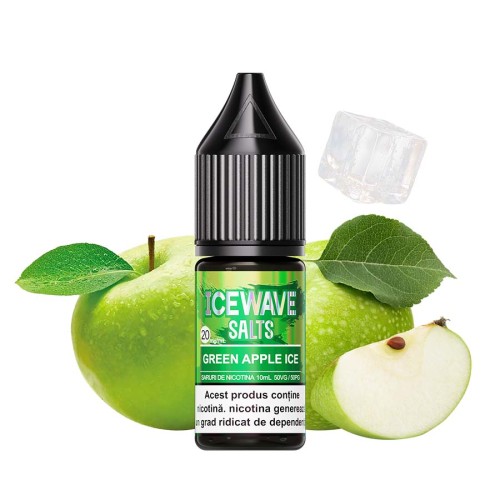 Lichid ICEWAVE Salt - Green Apple Ice (10 ml) 20 mg