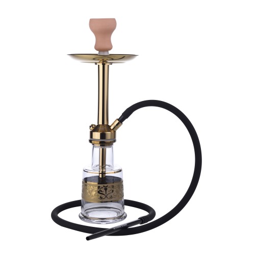 Narghilea Champ - Al Malik Guisser Alu Gilding (50 cm, un furtun)