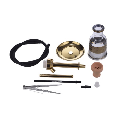 Narghilea Champ - Al Malik Guisser Alu Gilding (50 cm, un furtun)