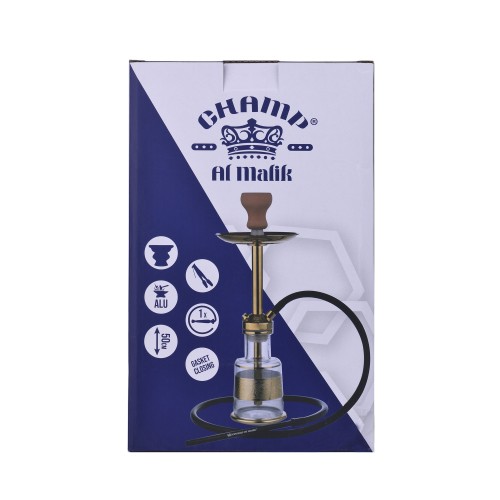 Narghilea Champ - Al Malik Guisser Alu Gilding (50 cm, un furtun)