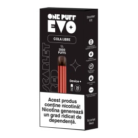 Starter Kit OnePuff EVO Space Black - Cola Libre (2x1000 pufuri) 20 mg