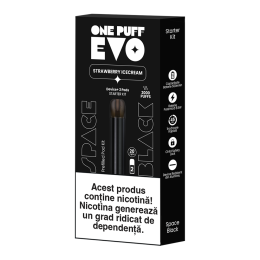 Starter Kit OnePuff EVO Space Black - Strawberry Ice Cream (2x1000 pufuri) 20 mg