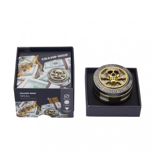 Grinder Champ - High Bling Bling Skull 50 mm / 4 parti