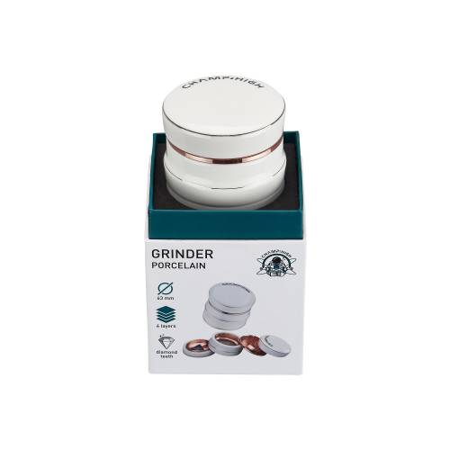 Grinder Champ - High Porcelain White 63 mm / 4 parti