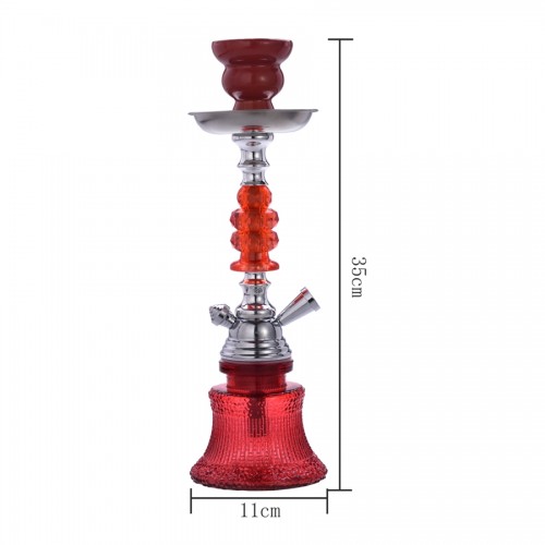 Narghilea Champ - AL Malik Taza RED (35 cm, un furtun)