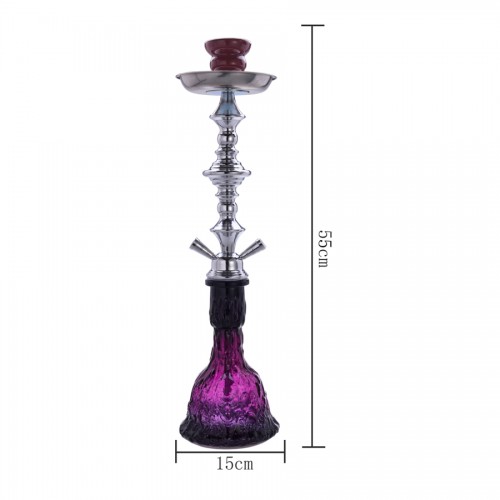 Narghilea Champ - Al Malik Zoumi PURPLE (55 cm, doua furtunuri)