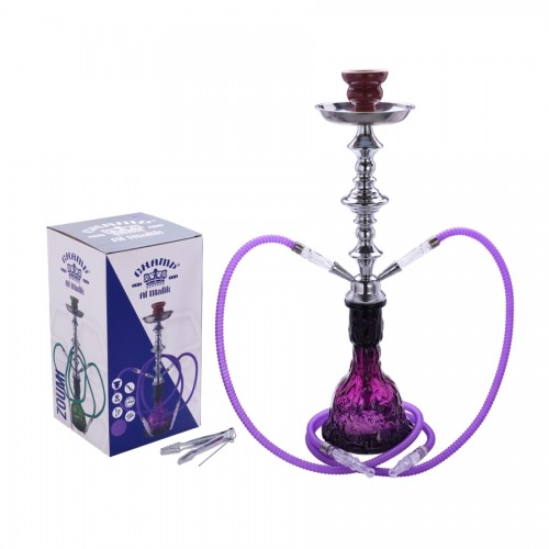 Narghilea Champ - Al Malik Zoumi PURPLE (55 cm, doua furtunuri)