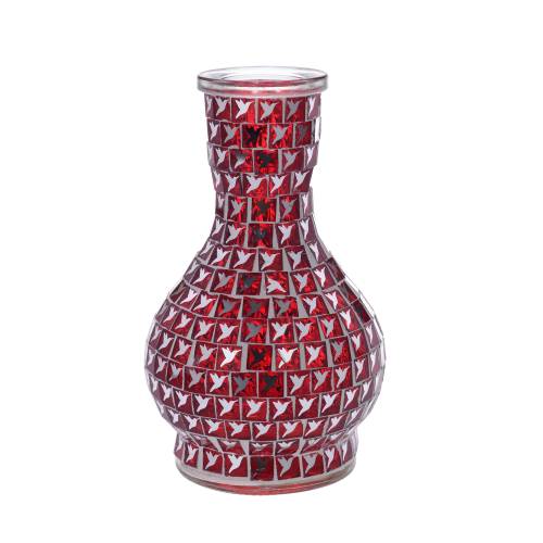 Narghilea Champ - AL Malik Khouribga Broken Glass RED (38 cm, doua furtunuri)