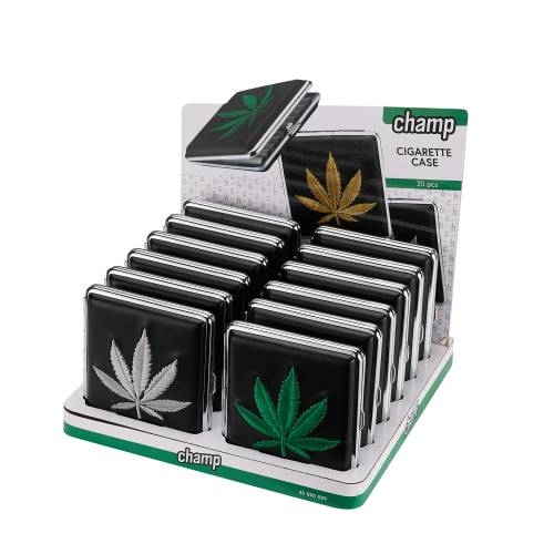 Tabachera Champ - clasica Marijuana Leave (20)