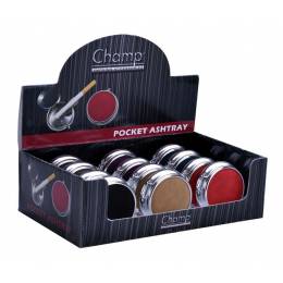 Mini scrumiera metalica - Champ Pocket Leather Ashtray