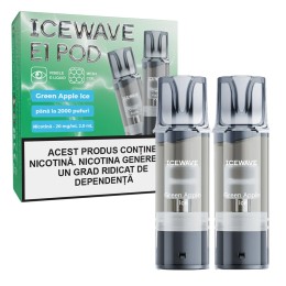 Cartus ICEWAVE POD - Green Apple Ice (2 buc) 20 mg