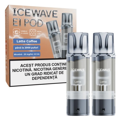 Cartus ICEWAVE POD - Latte Coffee (2 buc) 20 mg