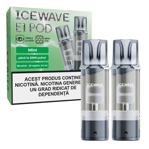 Cartus ICEWAVE POD - Mint (2 buc) 20 mg