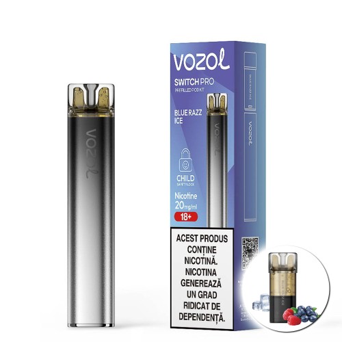 Kit Vozol Switch Pro reincarcabil - Blue Razz Ice 20 mg