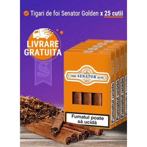 Pachet tigari de foi Senator GOLDEN (125)