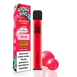 Mini narghilea electronica de unica folosinta Aroma KING - Bubble Gum (700 pufuri) 20 mg