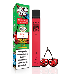 Mini narghilea electronica de unica folosinta Aroma KING - Cherry Ice (700 pufuri) 20 mg