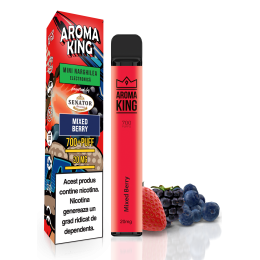 Mini narghilea electronica de unica folosinta Aroma KING - Mixed Berry (700 pufuri) 20 mg